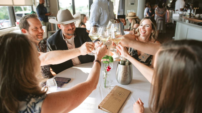 Inside Chapelton Vineyards tasting room, Houston Style Magazine feature